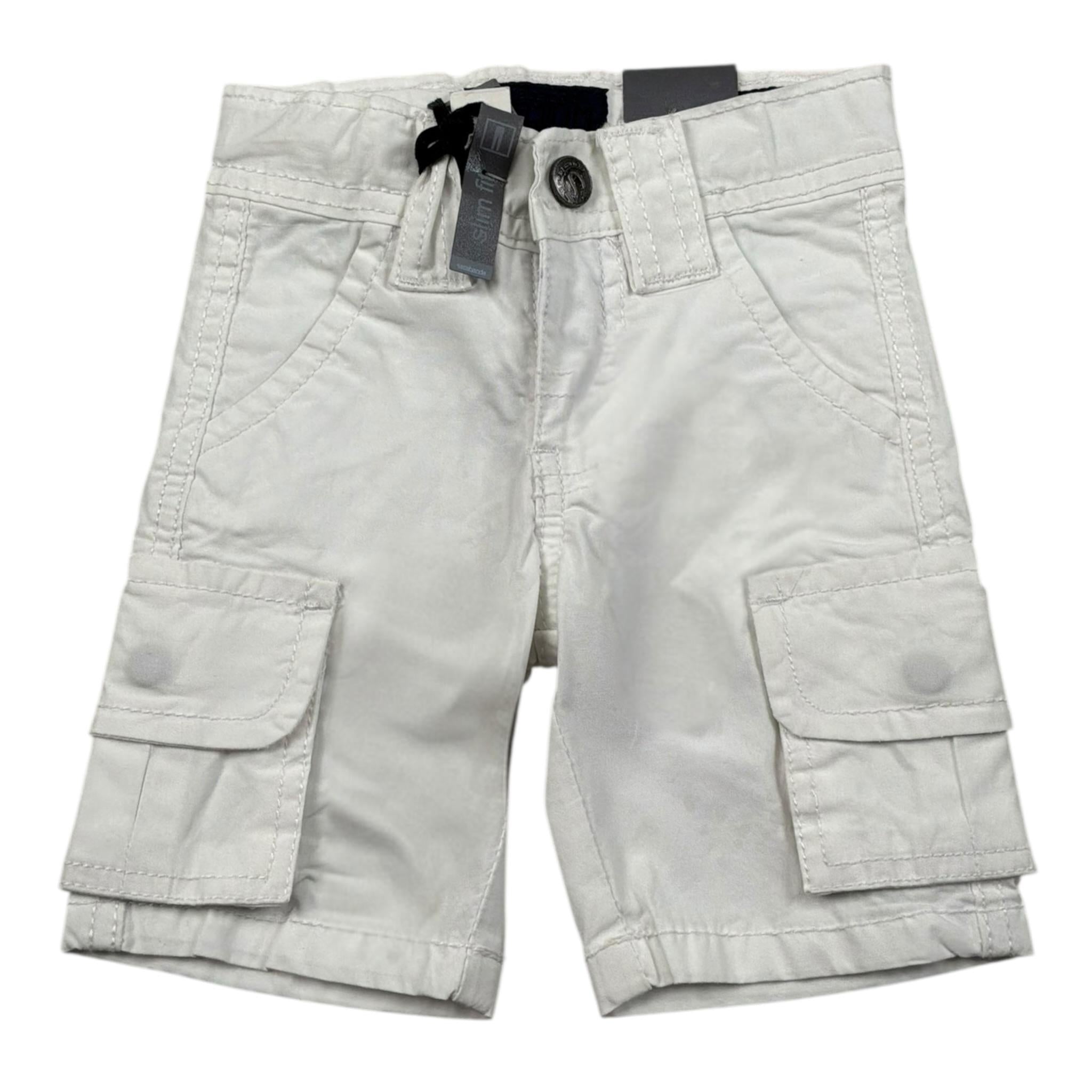 Sarabanda Bermuda Tinta Unita con Girovita Regolabile per Neonato 0J537 BIANCO SARABANDA 