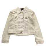 Relish Giubbino In Denim Tinta Unita con Bottoni per Bambina RGP23050 BIANCO RELISH 