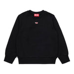 Diesel Felpa Chiusa Girocollo Tinta Unita con Logo per Bambino J02234 NERO DIESEL 