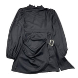 NAIDA abito manica lunga tinta unita cn cintura Nero per Bambina NAAB278 NERO NAIDA 