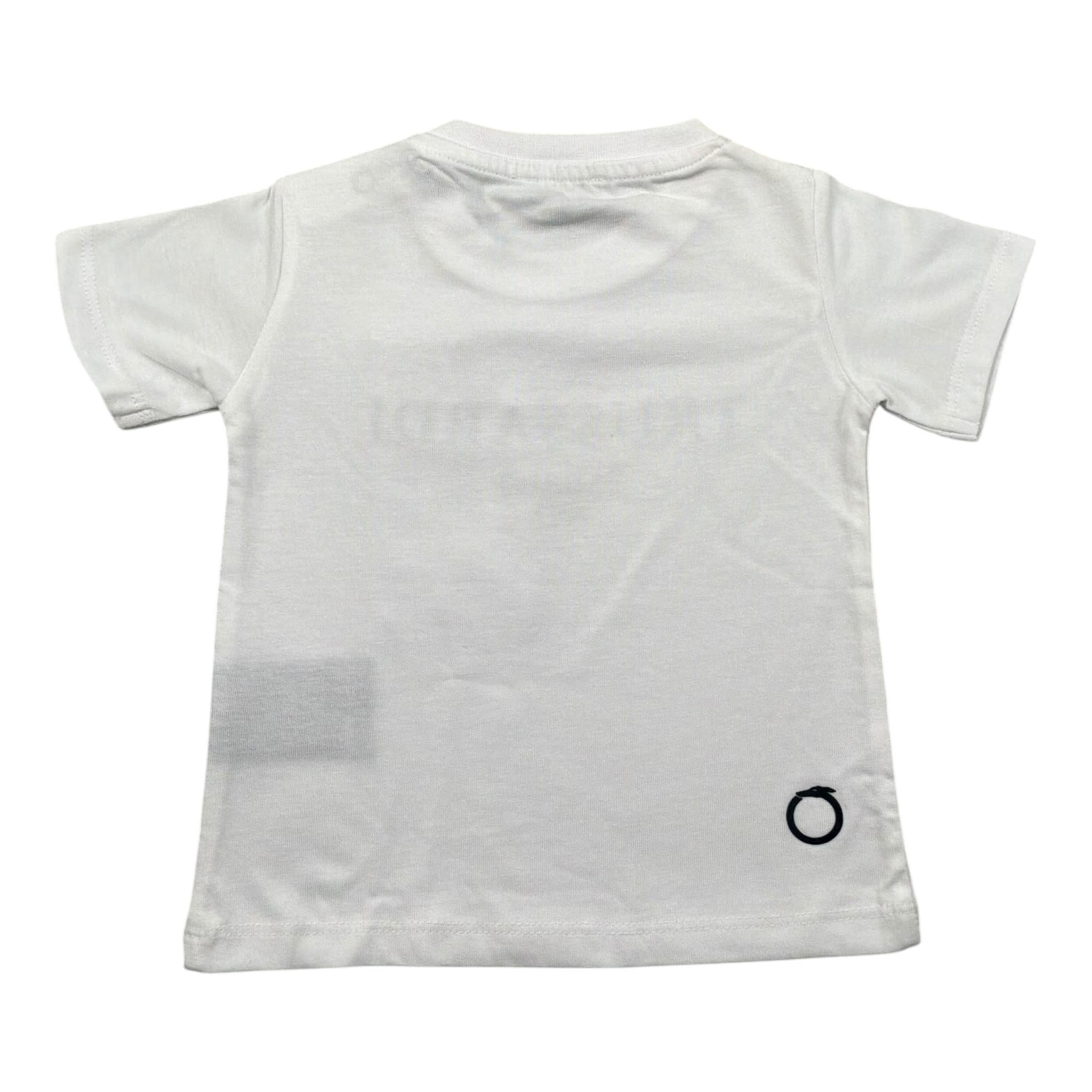 Trussardi T-Shirt Girocollo Tinta Unita con Stampa per Neonato TIP25011TSXX BIANCO TRUSSARDI 