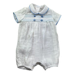 Le Bebe Pagliaccetto Mezza Manica Tinta Unita con Bottoni per Neonato LBB5406 BIANCO LE BEBE 