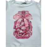 M+E' T-Shirt Girocollo Tinta Unita con Stampa per Neonato UE1856XX BIANCO M+E' 