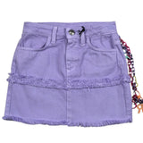 John Richmond Gonna In Denim Tinta Unita con Applicazioni per Bambina RGP26143GO LILLA JOHN RICHMOND 