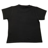 Vicolo T-Shirt Girocollo Tinta Unita Con Stampa In Contrasto Nero Per Bambina