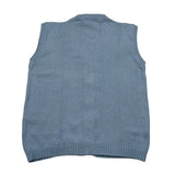Pure Firenze Gilet In Filo Tinta Unita con Ricami per Neonato PC03602 AZZURRO PURE FIRENZE 