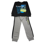 EMC completo 2 pezzi felpa-pantalone bicolore Nero/grigio per Bambino CO3547 NERO/GRIGIO EMC 