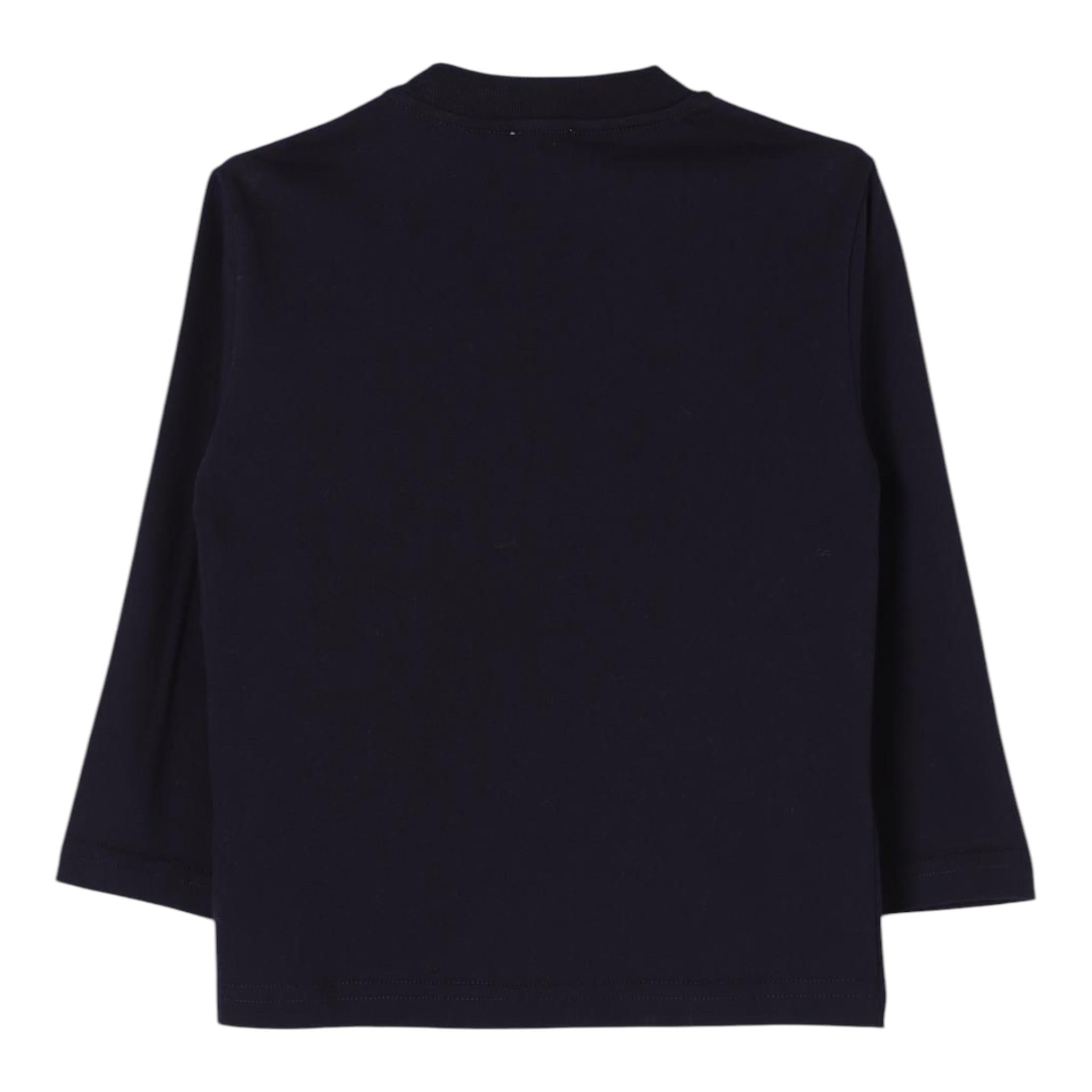 IL GUFO shirt girocollo tinta unita con stampa Blu per Neonato A24TA353MF002 BLU IL GUFO 