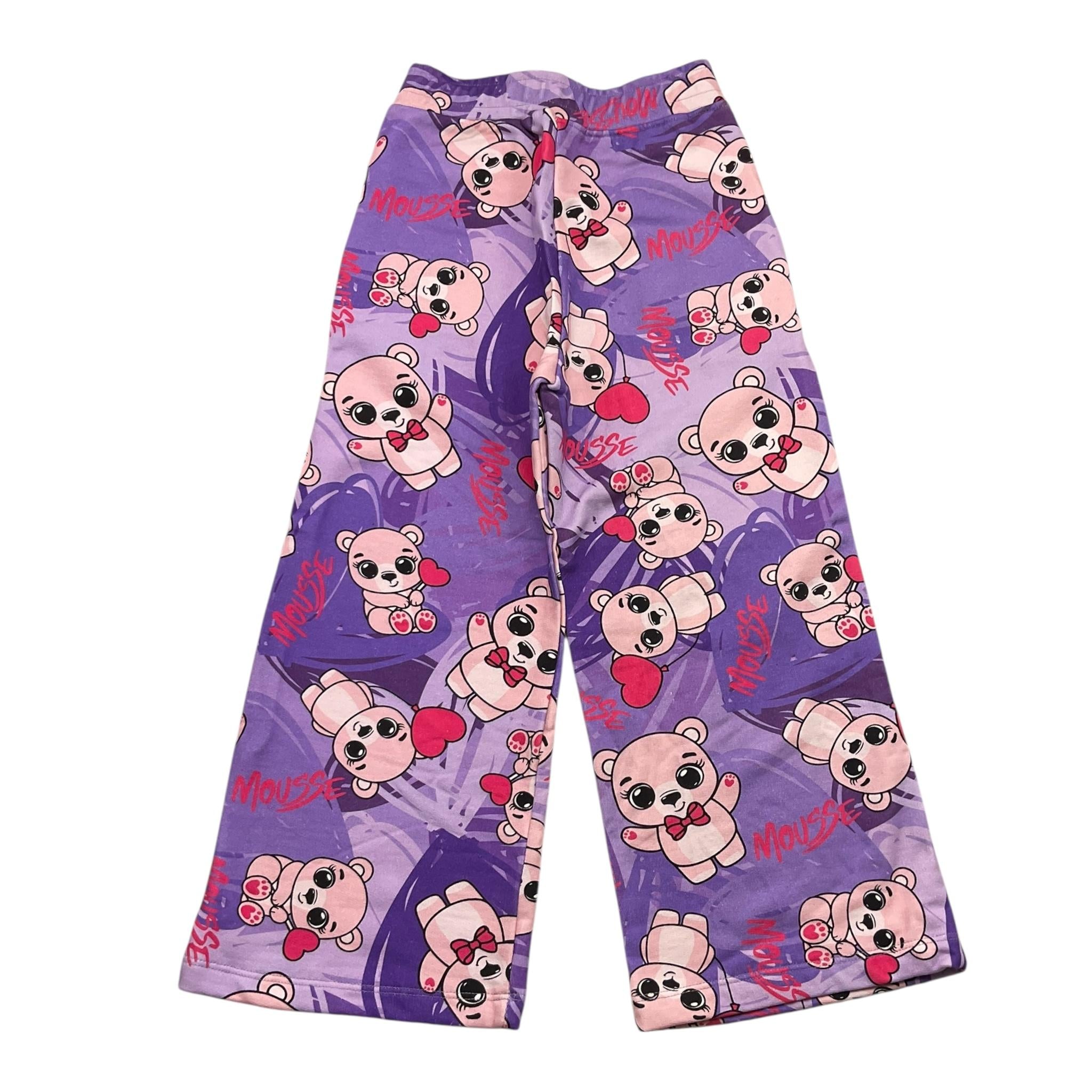 MOUSSE pantalone tinta unita con stampa orsi Viola per Bambina PNTA VIOLA MOUSSE 