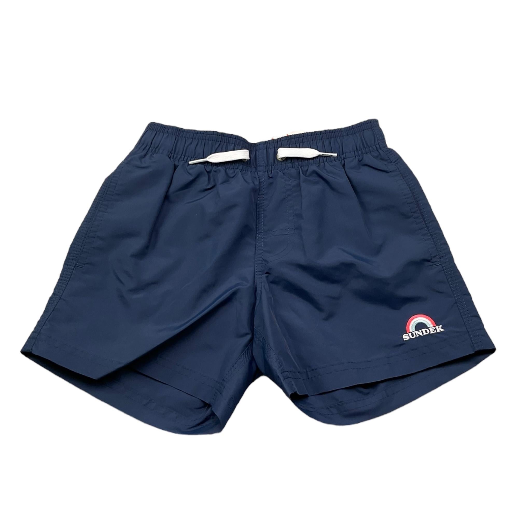 Sundek Costume Tinta Unita con Logo per Bambino B742BDTA100 BLU SUNDEK 