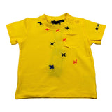 Daniele Alessandrini T-Shirt Girocollo tinta unita con Stampa Giallo per Neonato 1296M0811 GIALLO DANIELE ALESSANDRINI 