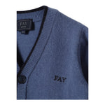 FAY cardigan tinta unita con logo Blu per Neonato FV9500 BLU FAY 