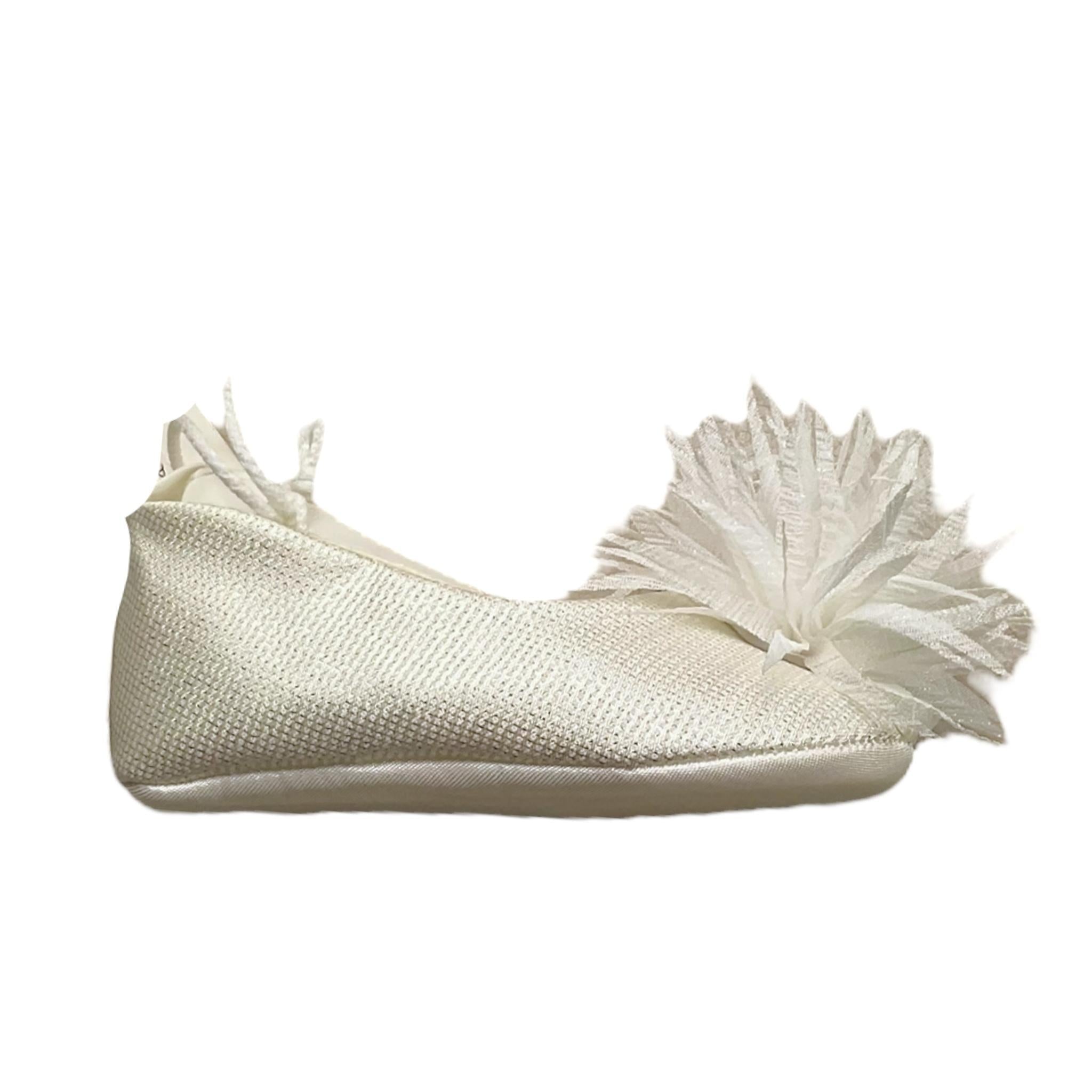 Ninnaoh Ballerina Tinta Unita con Brillantini per Neonata IL16133 PANNA NINNAOH 