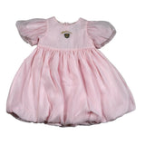 Moschino Abito Tinta Unita con Stampa per Neonata MDV0DE ROSA MOSCHINO 