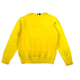 U.S. Pollo Assn Maglioncino Girocollo Tinta Unita Con Logo Giallo Per Bambino