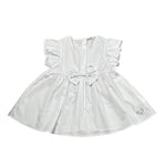 Sarabanda Camicia Tinta Unita con Balze per Neonata 0B358N BIANCO SARABANDA 