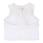 Twinset Top Tinta Unita con Ricami per Bambina 251GJ2454 BIANCO TWINSET 