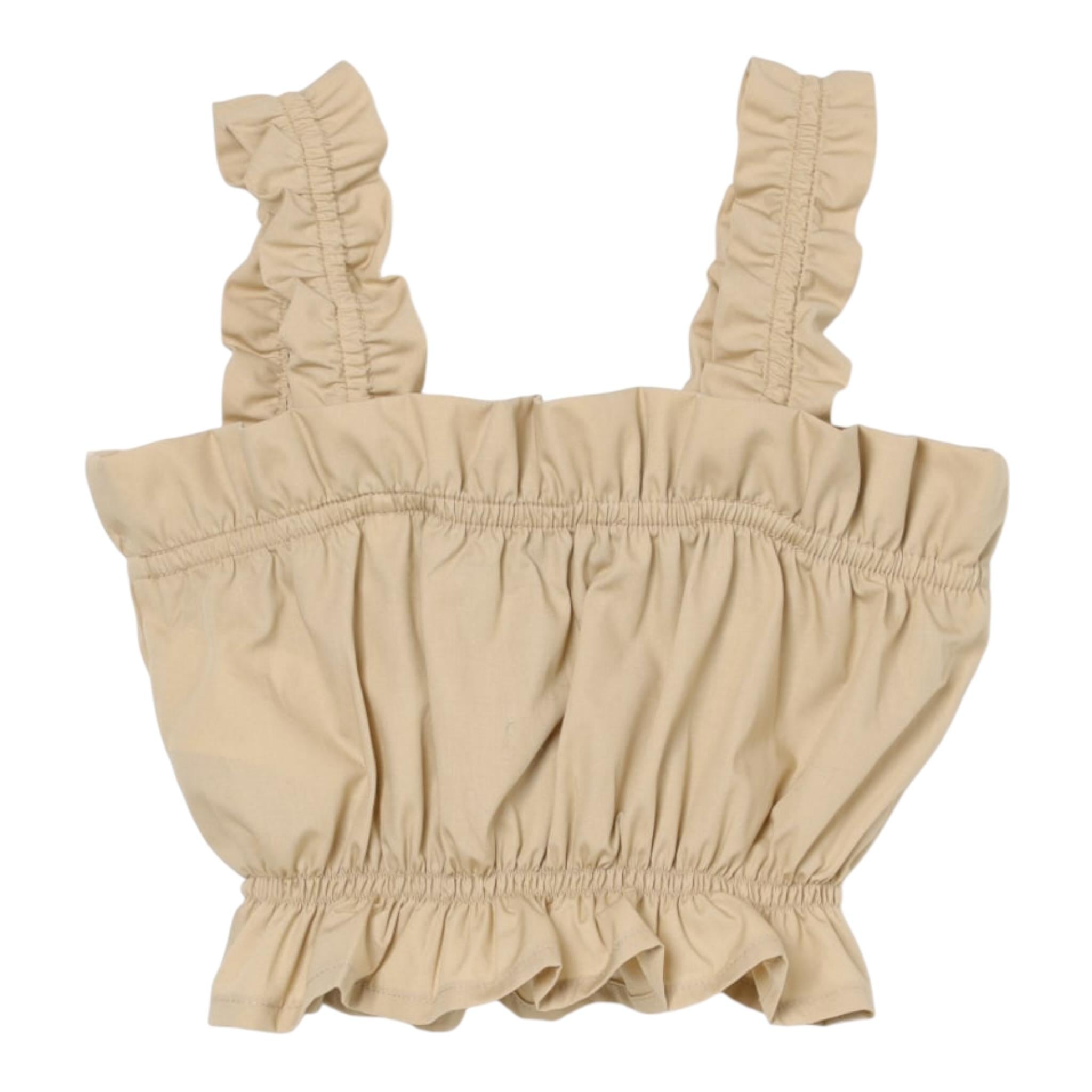 Dondup Top Giromanica Tinta Unita per Bambina DFCA031 BEIGE DONDUP 