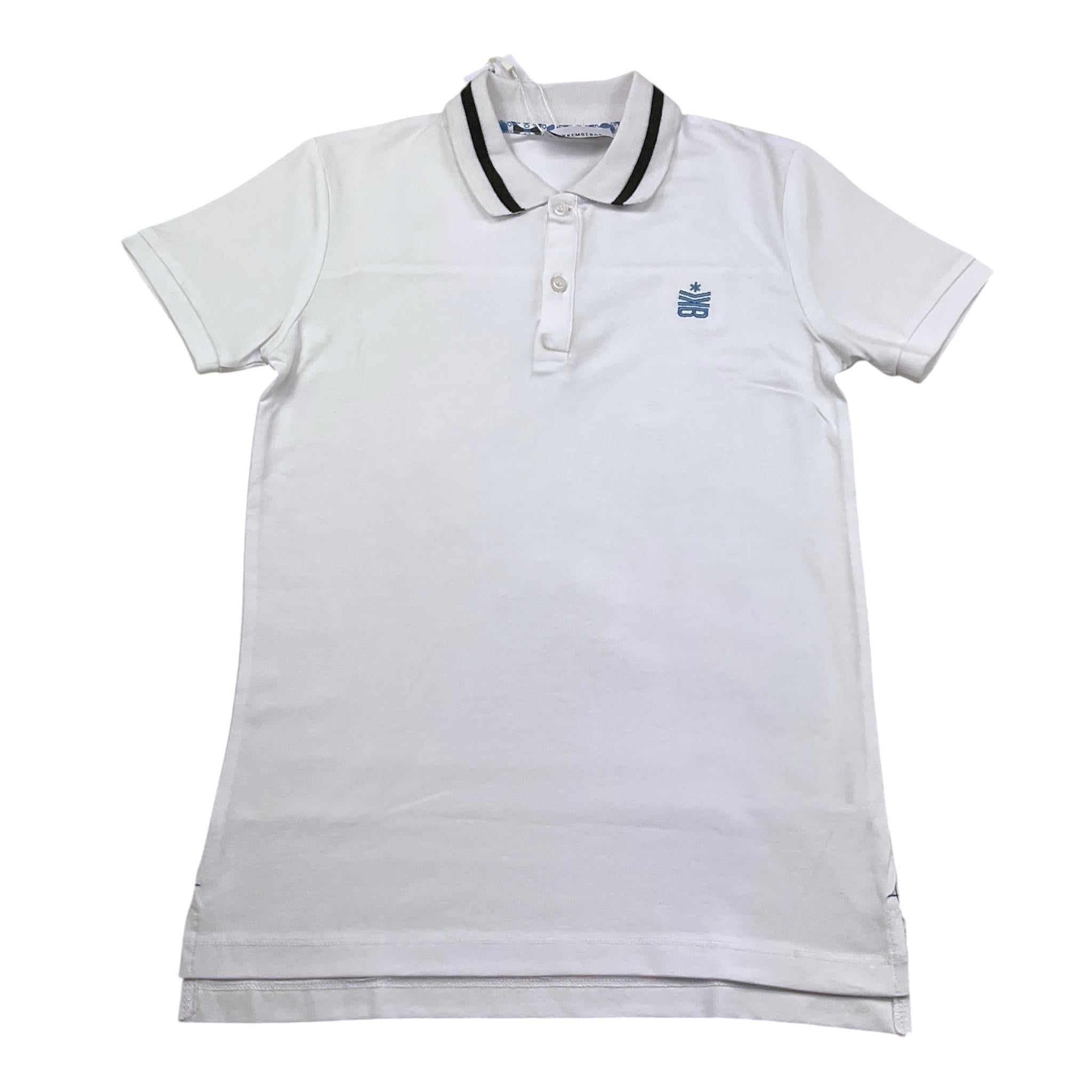 Bikkembergs Polo Mezza Manica Tinta Unita con Logo per Bambino BK2234 BIANCO BiKKEMBERGS 