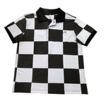Suns68 Polo Mezza Manica Bicolore con Fantasia per Bambino CPA35329 BIANCO/NERO SUNS68 