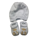 STORY LORIS set babbucce cappello tinta unita Azzurro per Neonato 21230 AZZURRO STORY LORIS 