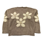 MONNALISA maglia girocollo tinta unita con fiori Tortora per Bambina 798605 TORTORA MONNALISA 