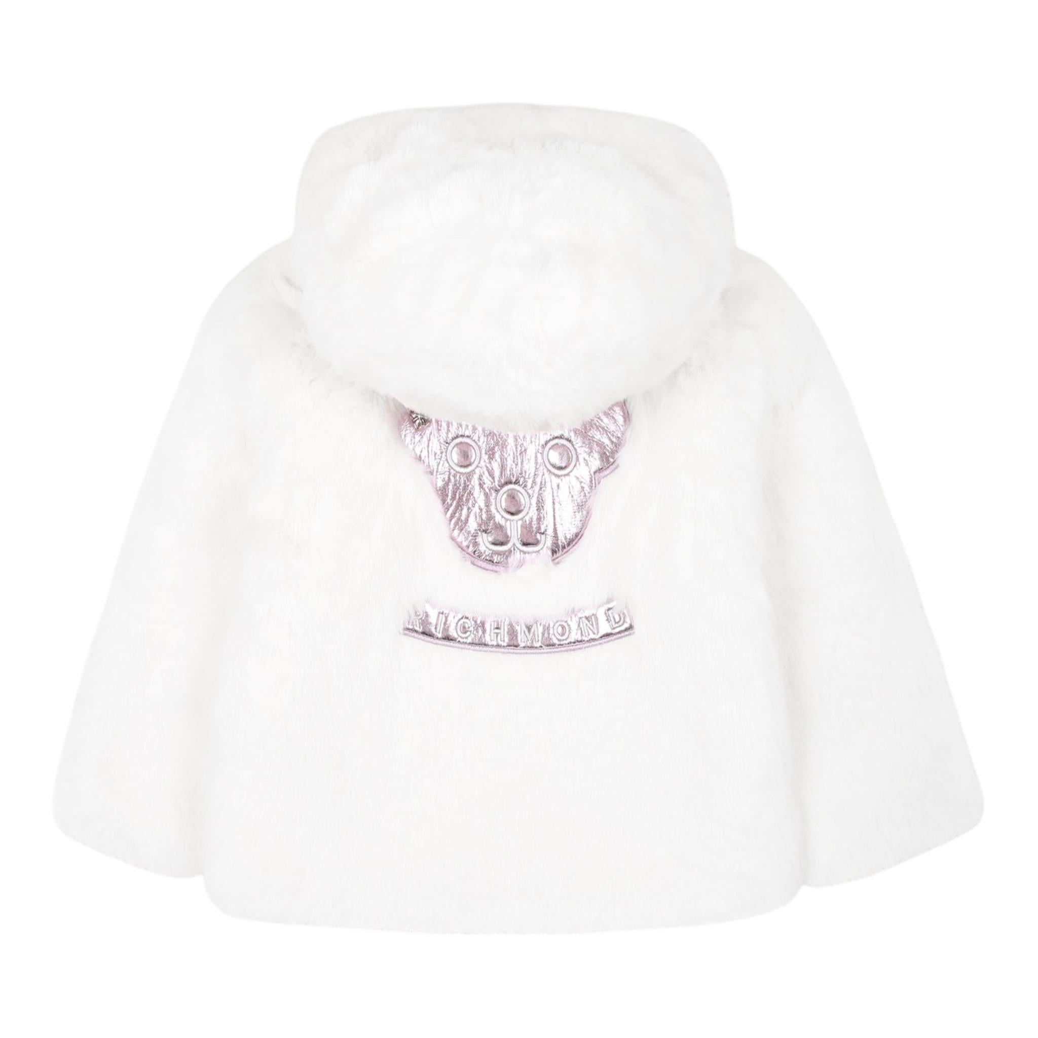 JOHN RICHMOND pelliccia tinta unita con zip e cappuccio Bianco per Neonata RIA24007PL BIANCO JOHN RICHMOND 