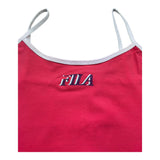 Fila Top Bretelline Tinta Unita con Logo per Bambina FAT0642 ROSA FILA 