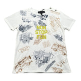 Please T-Shirt Girocollo Tinta Unita con Stampa per Neonata MBA3030B71 BIANCO PLEASE 