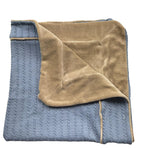 LA STUPENDERIA coperta bicolore con finti bottoni Azzurro/beige per Neonato TBCO60 AZZURRO/BEIGE LA STUPENDERIA 
