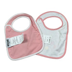 Moschino Set 2 Bavette Bicolore per Neonata MMY062 ROSA/BIANCO MOSCHINO 