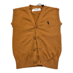 TRUSSARDI gilet tinta unita scollo a v Cammello per Neonato TIA25027 CAMMELLO TRUSSARDI 