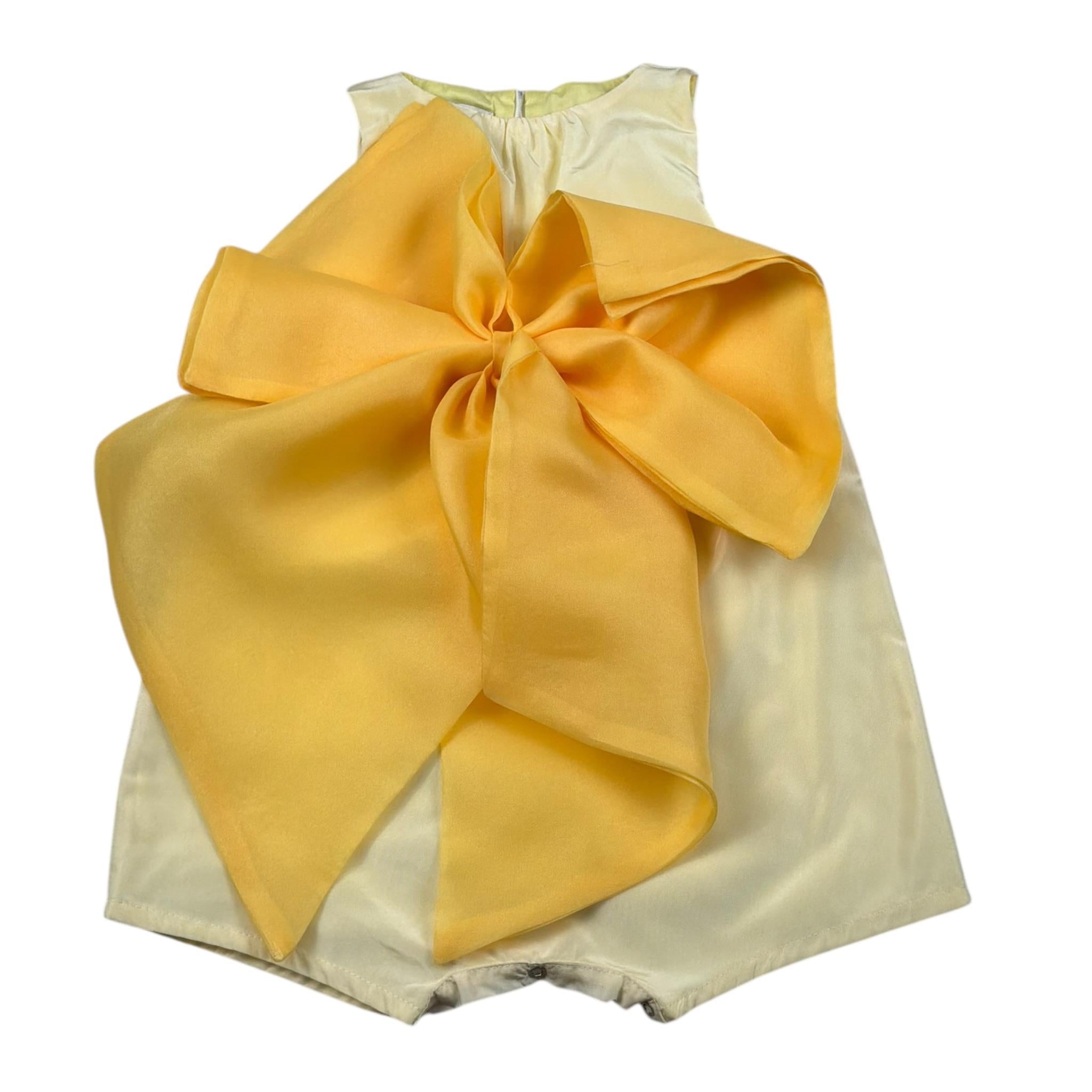 A' La Page Pagliaccetto Tinta Unita con Fiocco per Neonata AL21N GIALLO A' LA PAGE 