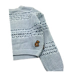 Moschino Maglia Tinta Unita Traforata per Bambina HDW02F AZZURRO MOSCHINO 