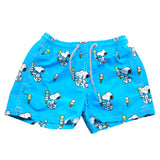 Saint Barth Costume Modello Boxer Tinta Unita con Stampa per Bambino SNOOPYY AZZURRO SAINT BARTH 
