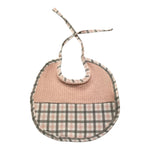 BABY VIP bavetta tinta unita fantasia quadri Rosa per Neonata T1098 ROSA BABY VIP 