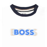 Boss T-Shirt Girocollo Tinta Unita con Logo per Neonato J52104 BIANCO BOSS 