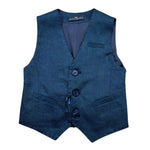Manuel & Frank Gilet Tinta Unita  per Bambino MF5142B BLU MANUEL & FRANK 