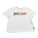 Just Cavalli T-Shirt Girocollo Tinta Unita con Stampa per Bambina JGP26067TS BIANCO JUST CAVALLI 