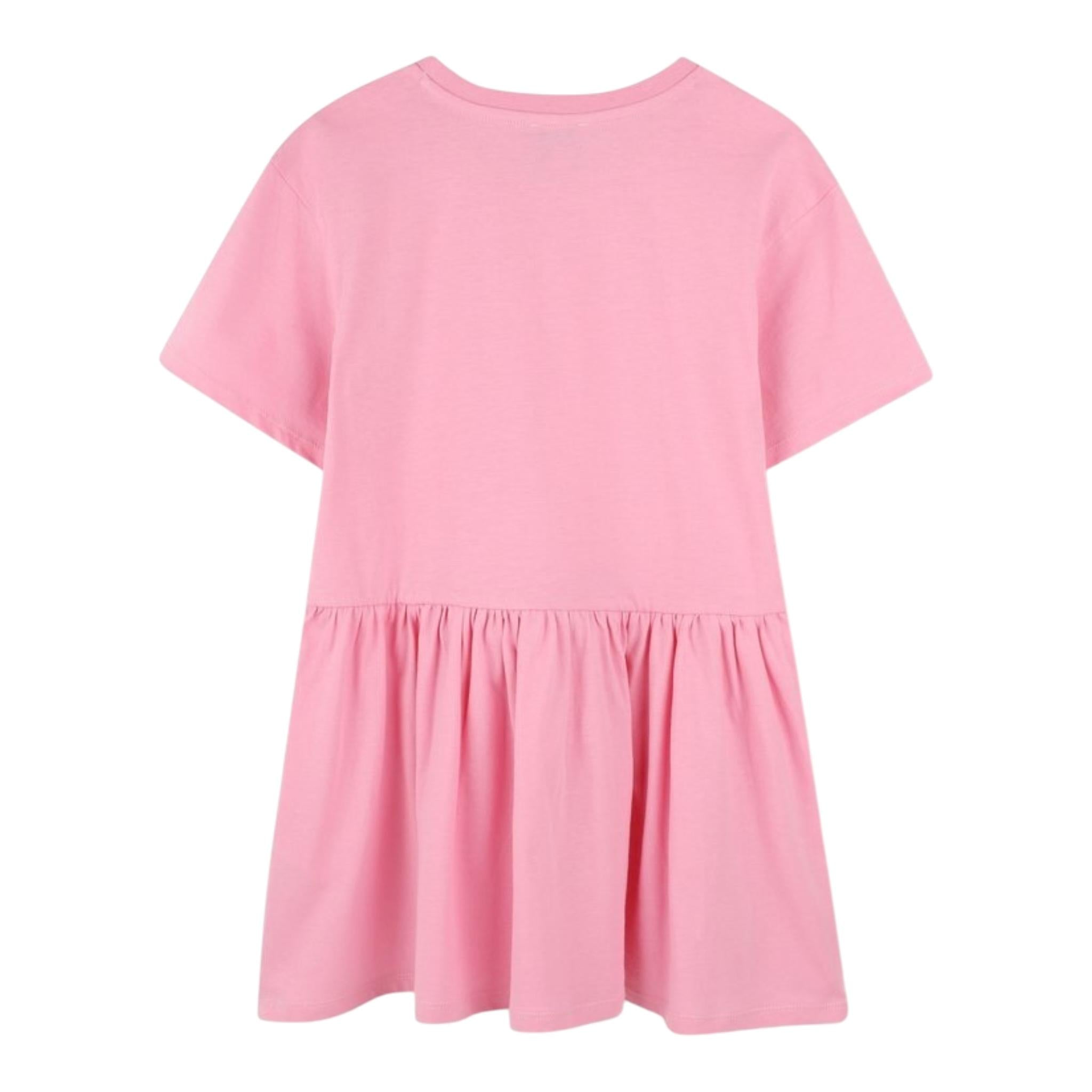 Kenzo Abito Mezza Manica Tinta Unita con Logo per Bambina K61021 ROSA KENZO 