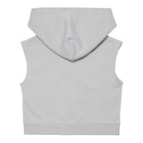 Maison Margiela Felpa Giromanica Con Zip E Cappuccio Grigio Per Bambino