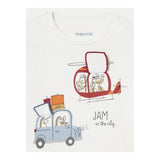 MAYORAL shirt girocollo tinta unita con stampa Bianco per Neonato 2038 BIANCO MAYORAL 