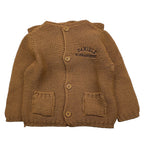 DANIELE ALESSANDRINI cardigan tinta unita con cappuccio Marrone per Neonato 1291W00035N MARRONE DANIELE ALESSANDRINI 