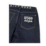 JOHN RICHMOND jeans tinta unita con stampa logo Blu per Bambino RBA24093JEE BLU JOHN RICHMOND 
