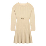 MICHAEL KORS abito manica lunga tinta unita Oro per Bambina R30169 ORO MICHAEL KORS 