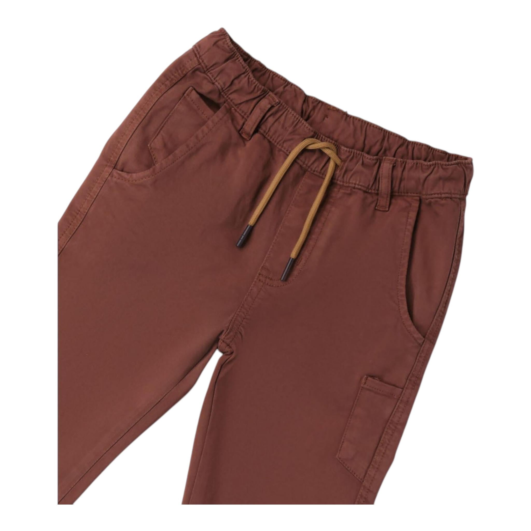 SARABANDA pantalone tinta unita con elastico in vita Marrone per Bambino 07542 MARRONE SARABANDA 