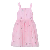 Simonetta Abito Cerimonia Tinta Unita con Paillettes per Bambina SU1B82 ROSA SIMONETTA 