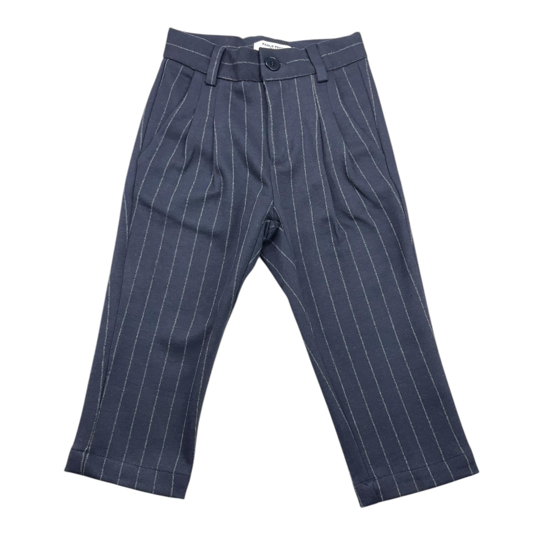 PAOLO PECORA pantalone tinta unita con fantasia a righe Blu per Neonato PP3840JN BLU PAOLO PECORA 