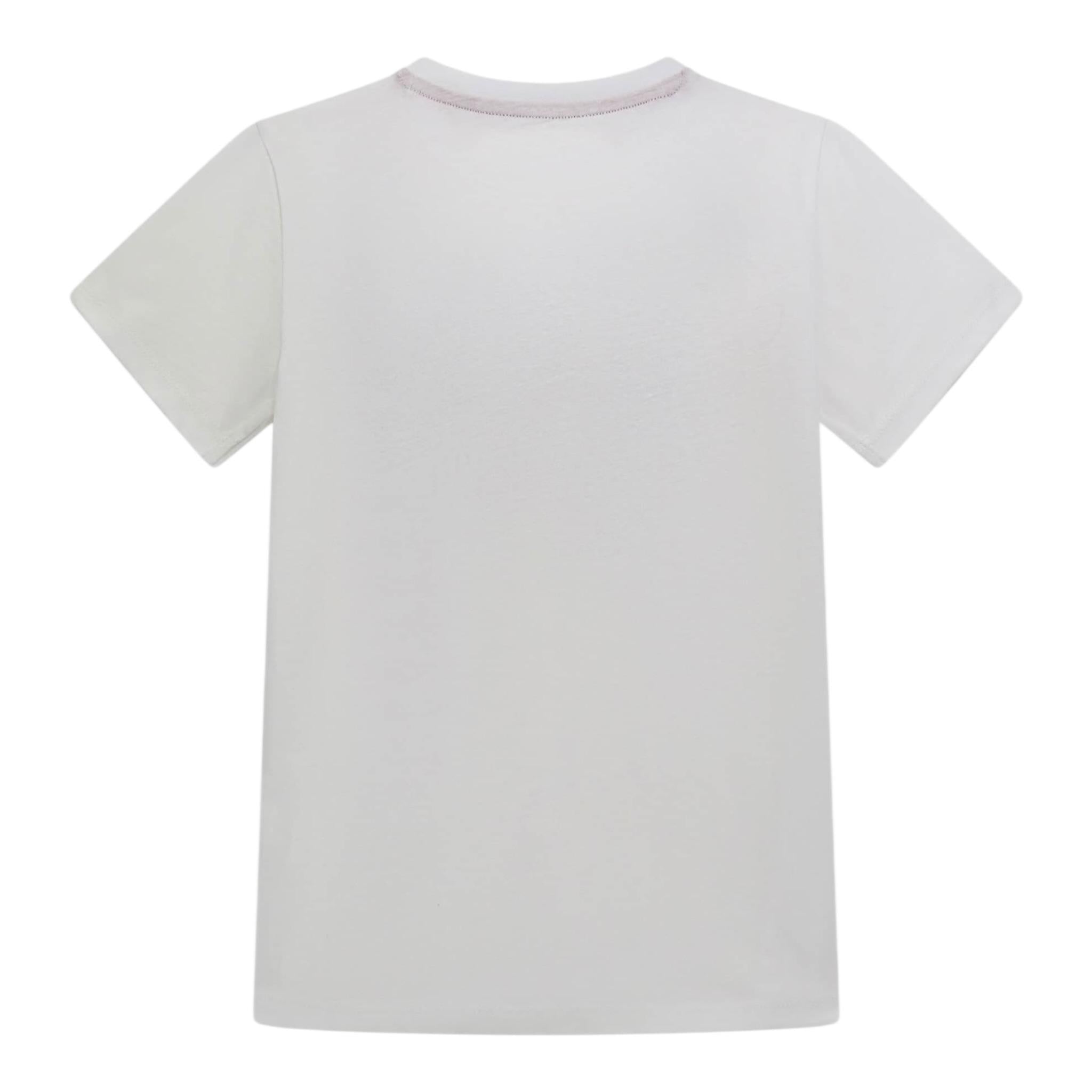 Guess T-Shirt Girocollo Tinta Unita con Stampa per Neonato N5RI00K8HM4X BIANCO GUESS 