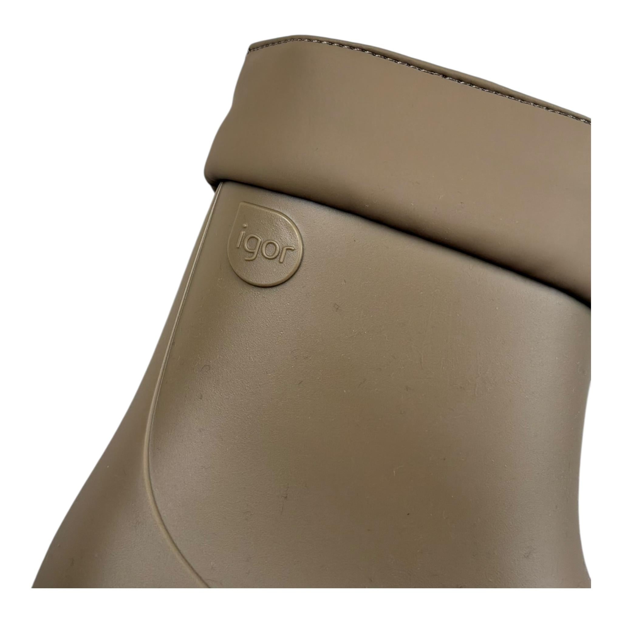 Igor Stivali Tinta Unita con Pelliccia Interna per Bambino W10305J BEIGE IGOR 